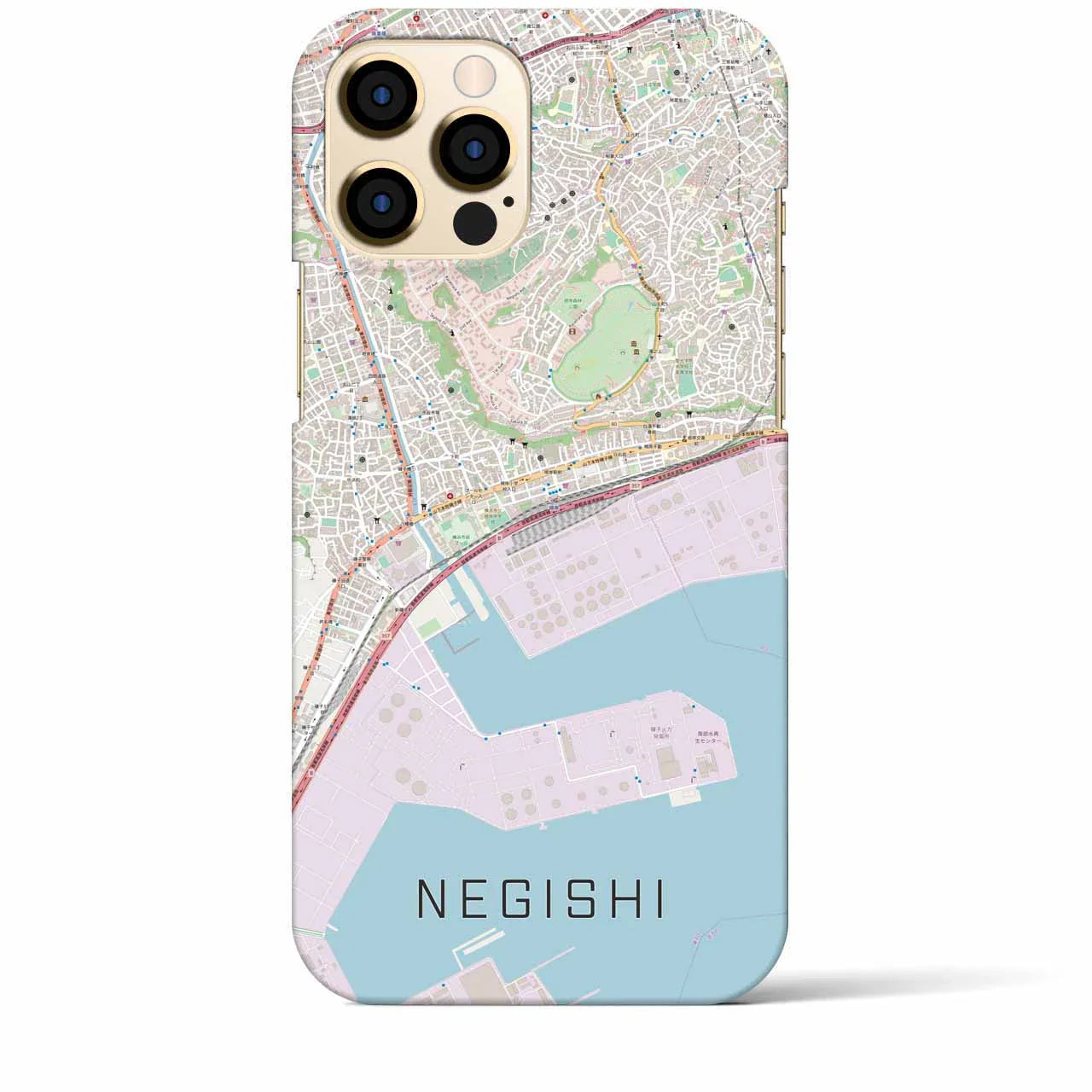 【根岸(神奈川県)】地図柄iPhoneケース(バックカバータイプ)