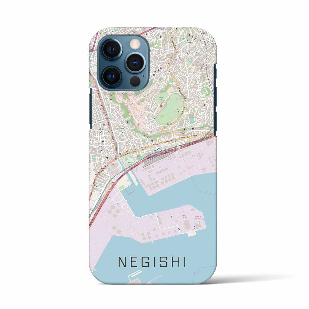 【根岸(神奈川県)】地図柄iPhoneケース(バックカバータイプ)