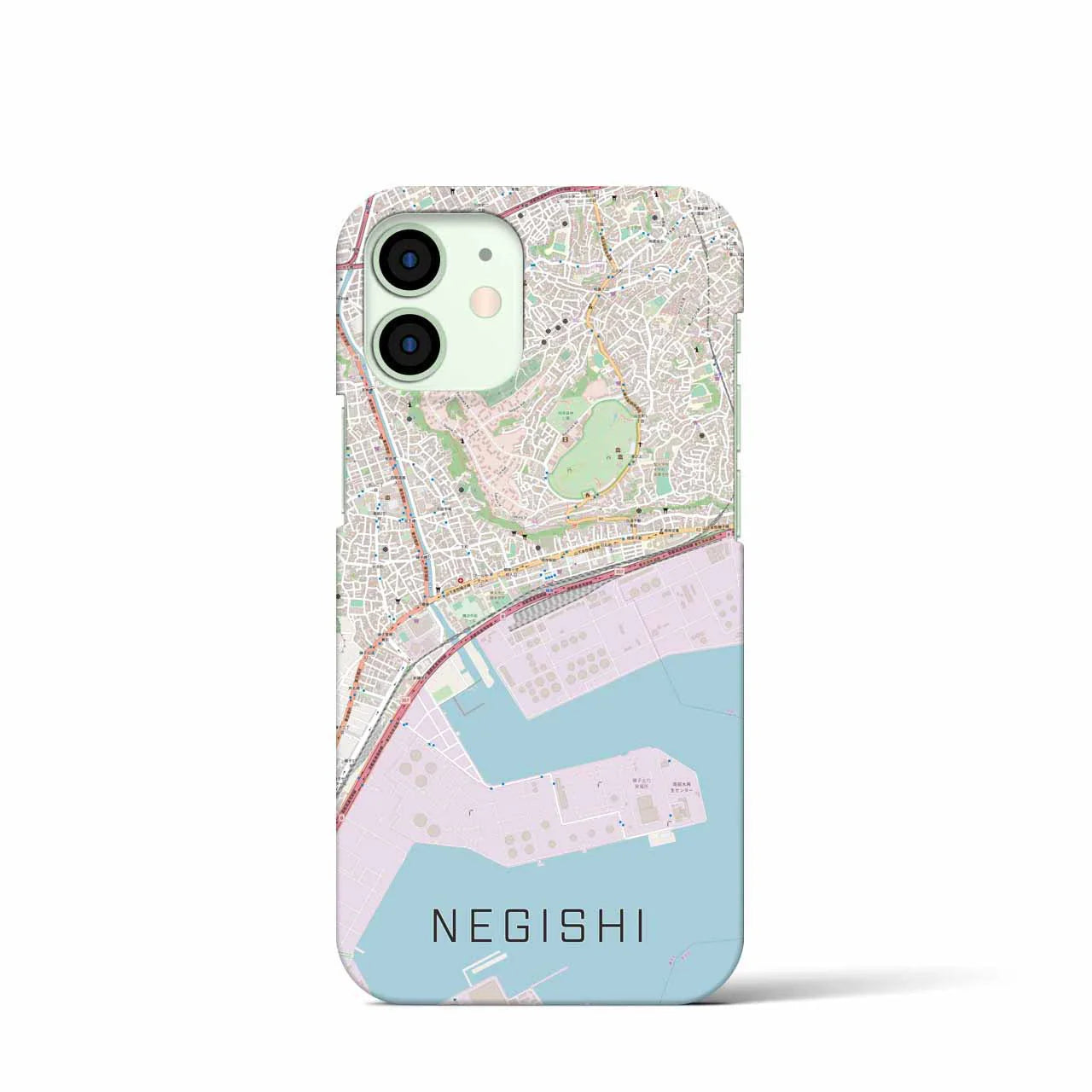 【根岸(神奈川県)】地図柄iPhoneケース(バックカバータイプ)