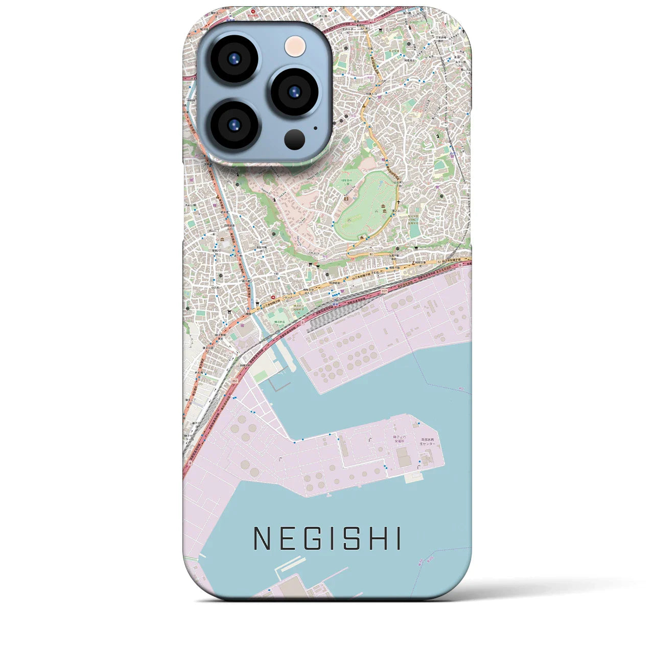 【根岸(神奈川県)】地図柄iPhoneケース(バックカバータイプ)