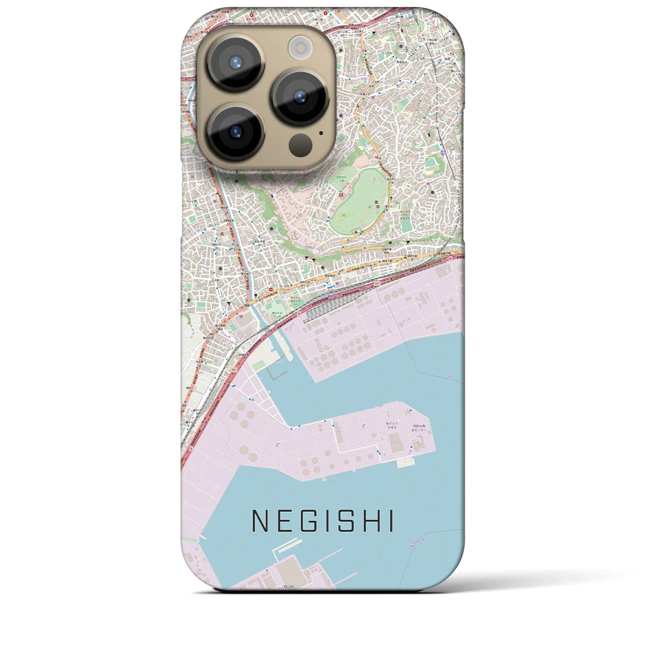 【根岸(神奈川県)】地図柄iPhoneケース(バックカバータイプ)