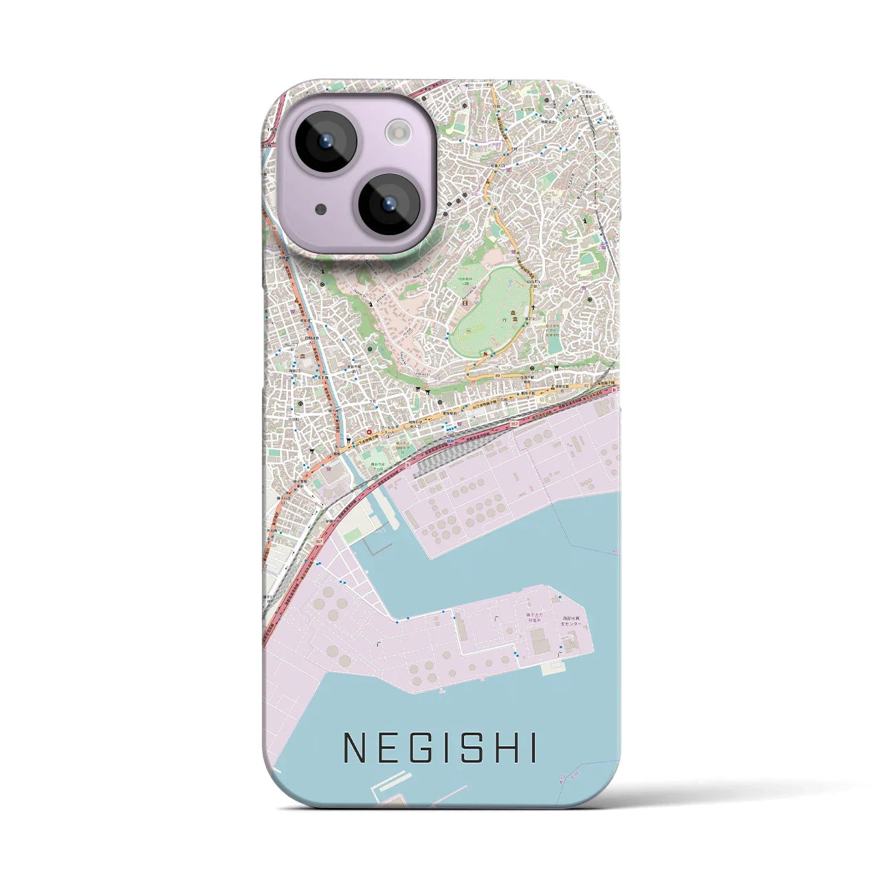 【根岸(神奈川県)】地図柄iPhoneケース(バックカバータイプ)