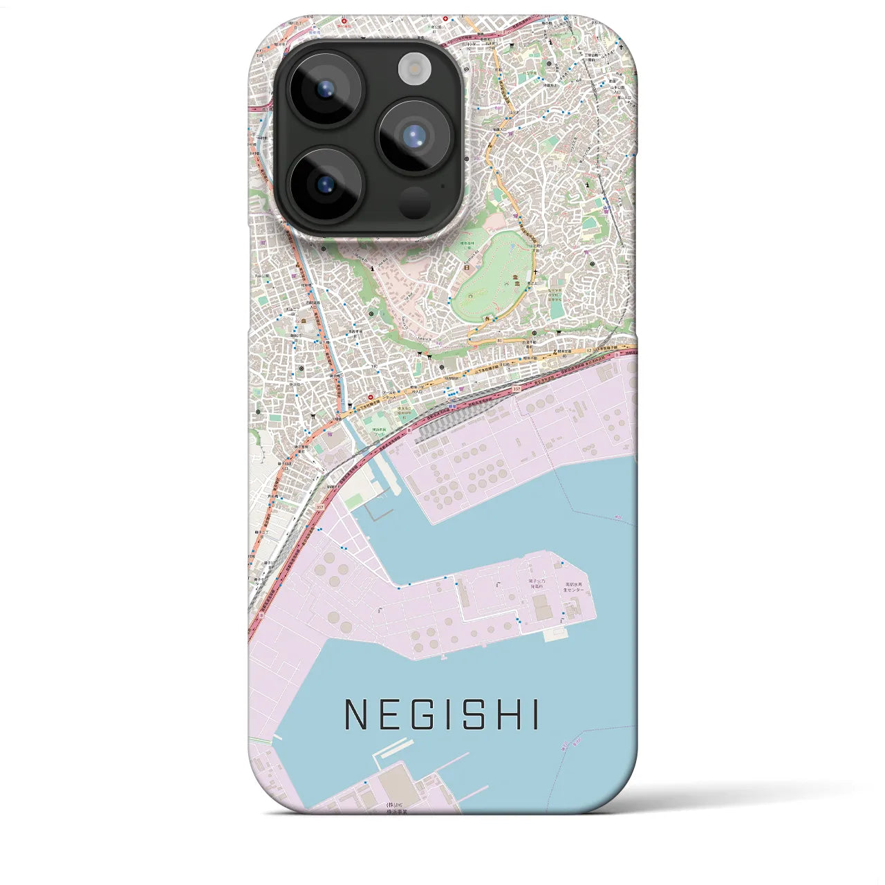 【根岸(神奈川県)】地図柄iPhoneケース(バックカバータイプ)