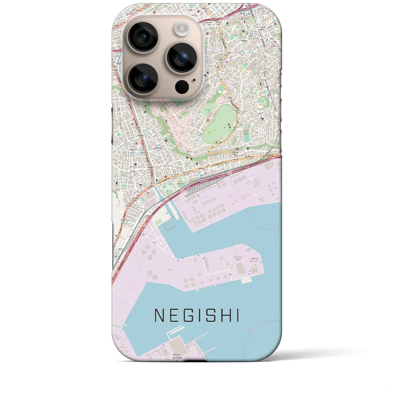 【根岸(神奈川県)】地図柄iPhoneケース(バックカバータイプ)