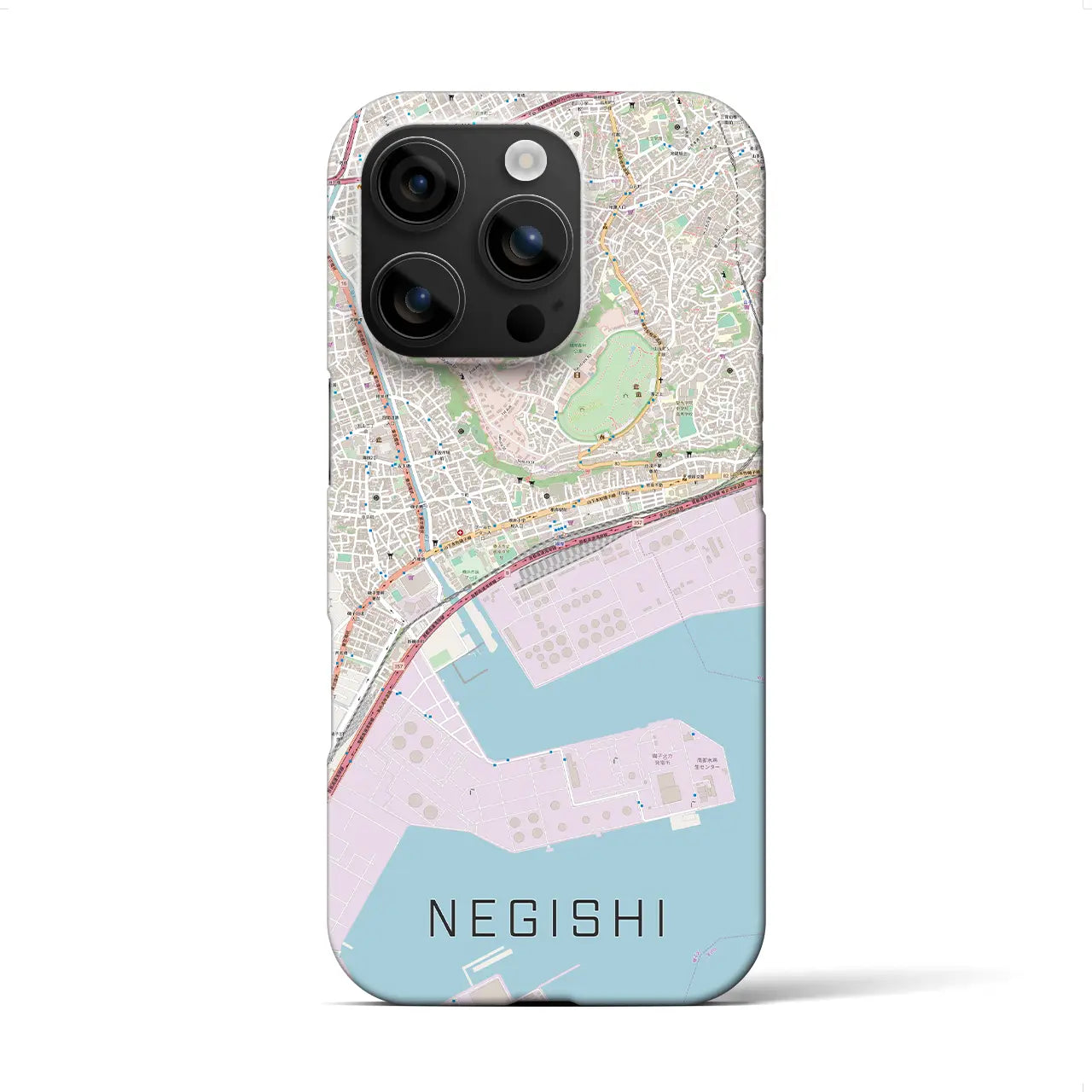 【根岸(神奈川県)】地図柄iPhoneケース(バックカバータイプ)