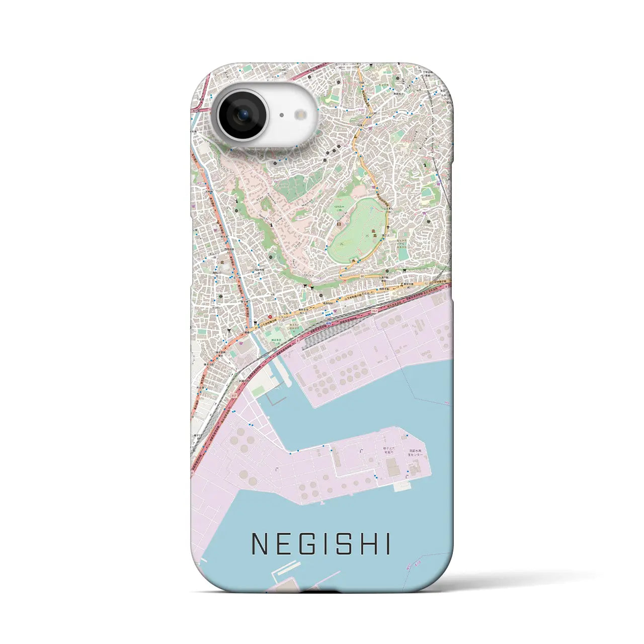 【根岸(神奈川県)】地図柄iPhoneケース(バックカバータイプ)