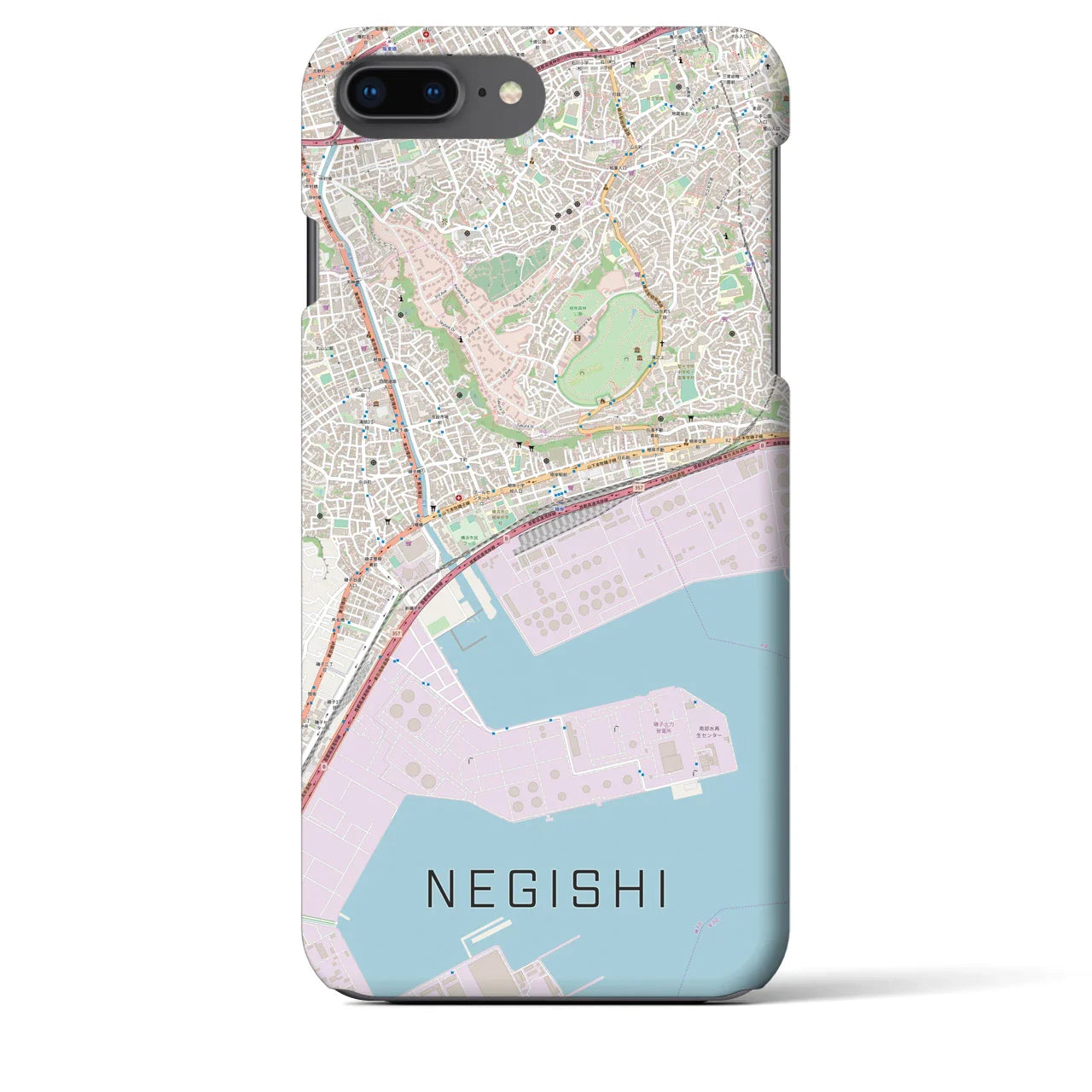 【根岸(神奈川県)】地図柄iPhoneケース(バックカバータイプ)