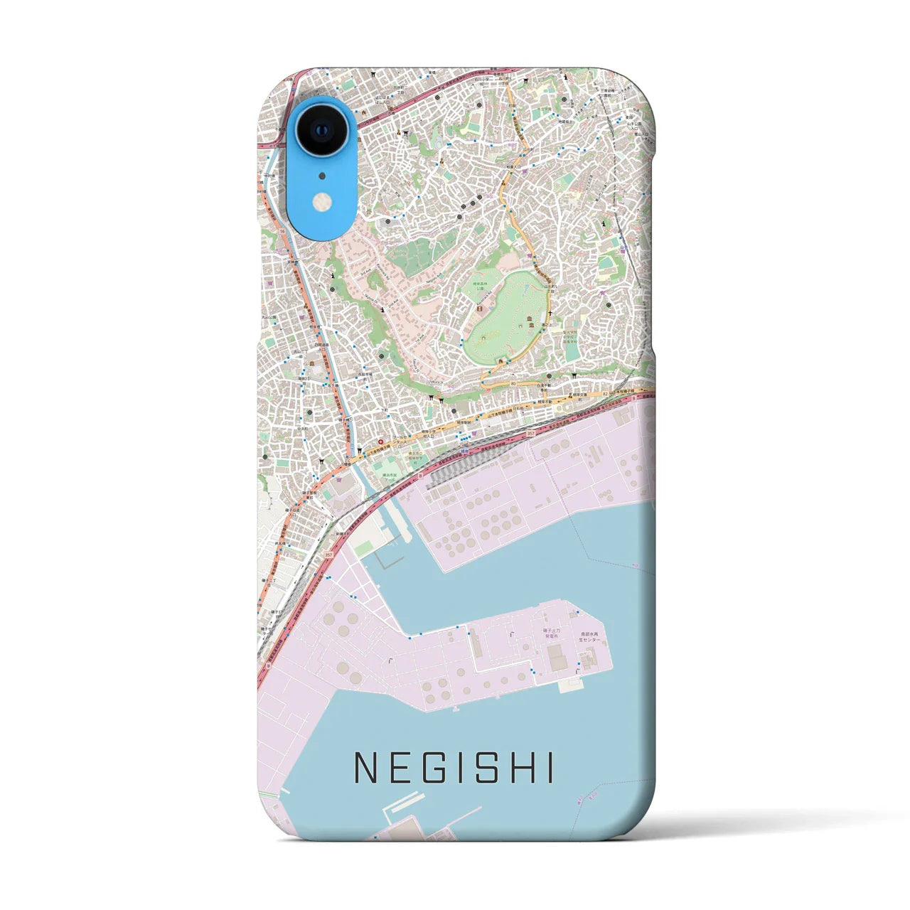 【根岸(神奈川県)】地図柄iPhoneケース(バックカバータイプ)