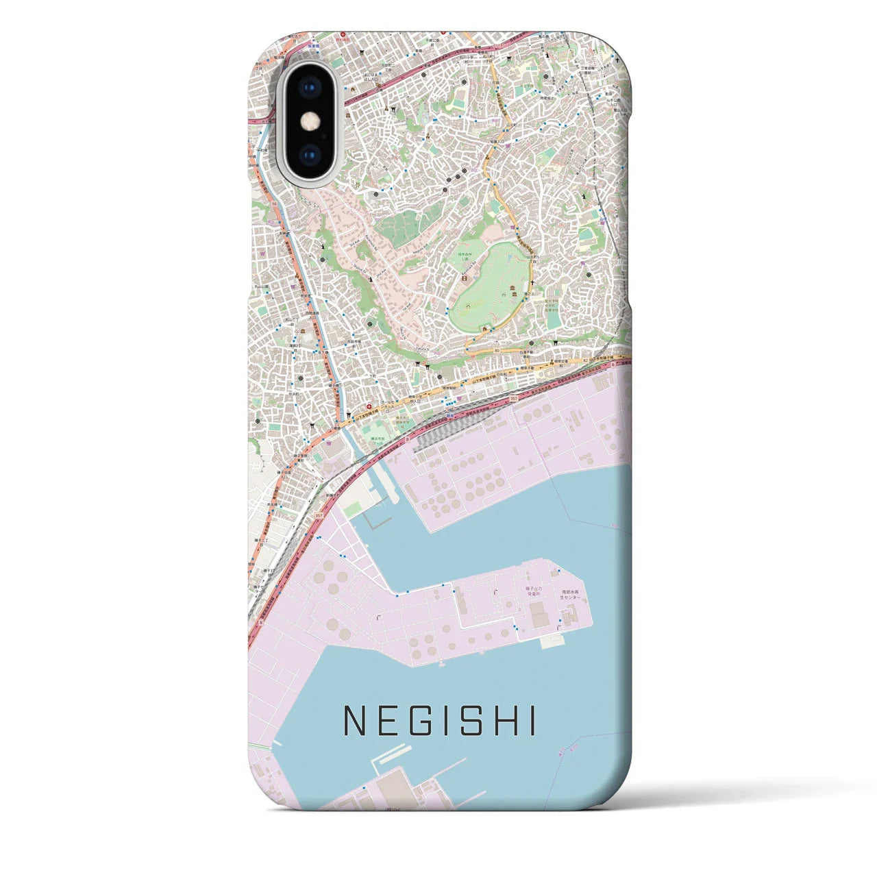 【根岸(神奈川県)】地図柄iPhoneケース(バックカバータイプ)