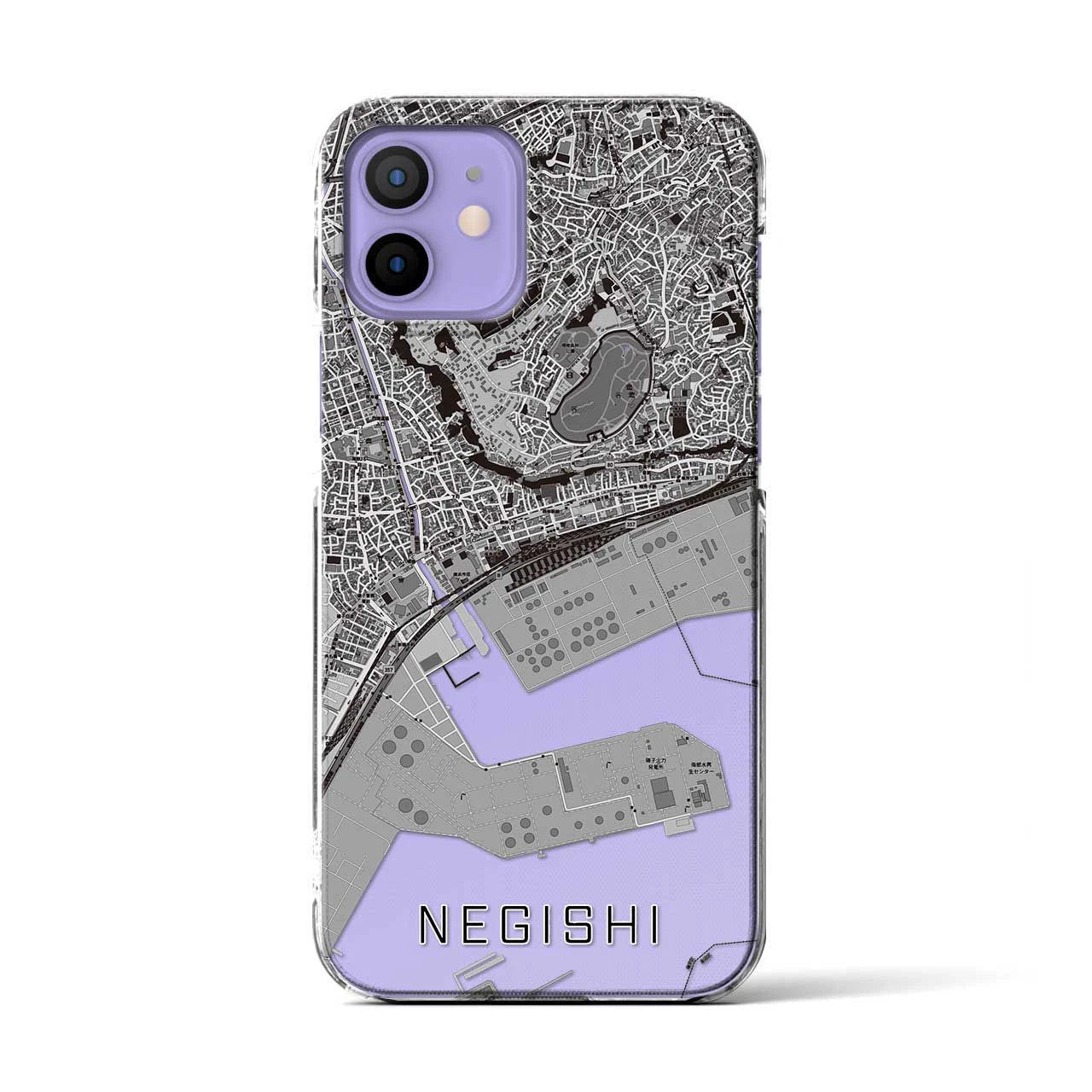 【根岸(神奈川県)】地図柄iPhoneケース(クリアタイプ)