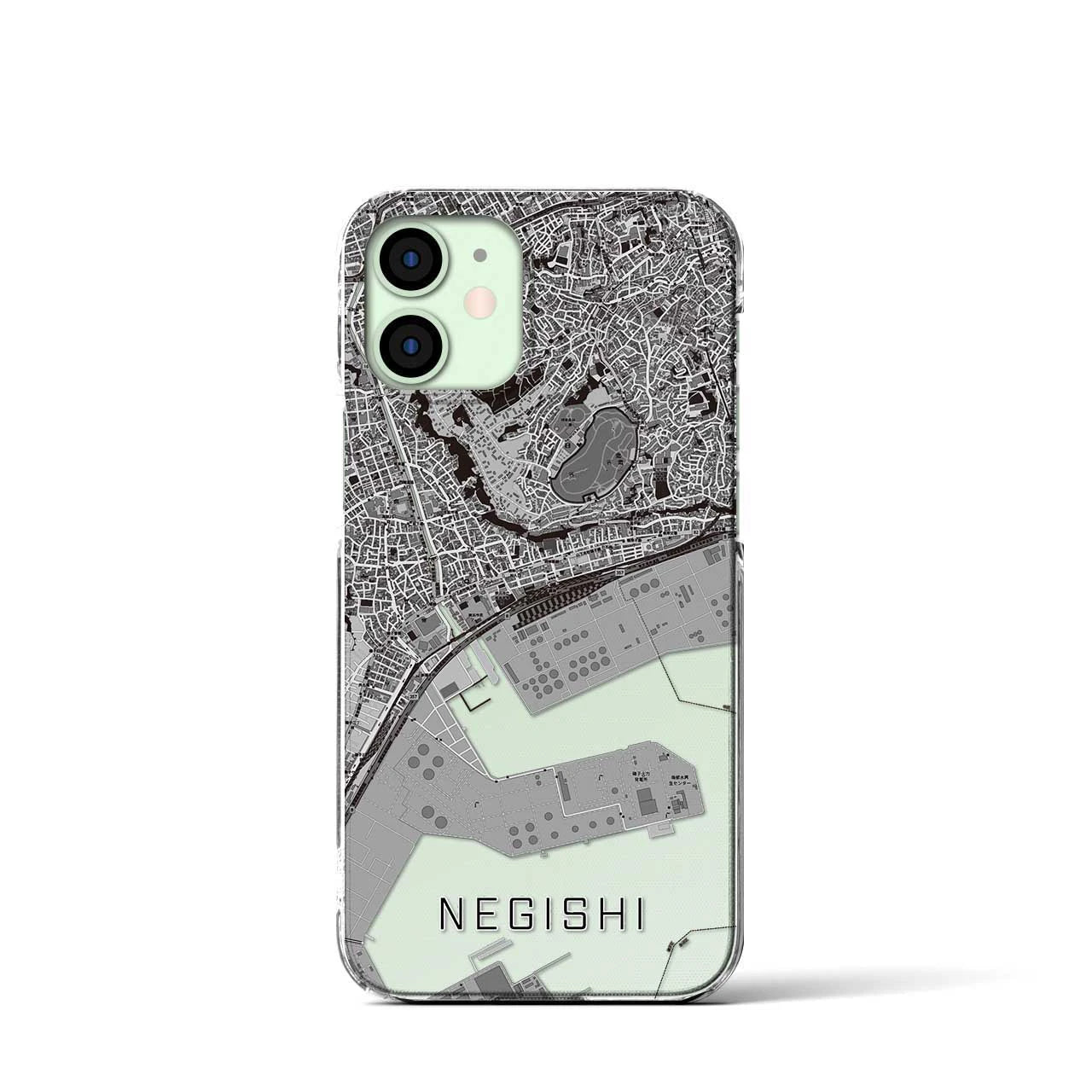 【根岸(神奈川県)】地図柄iPhoneケース(クリアタイプ)