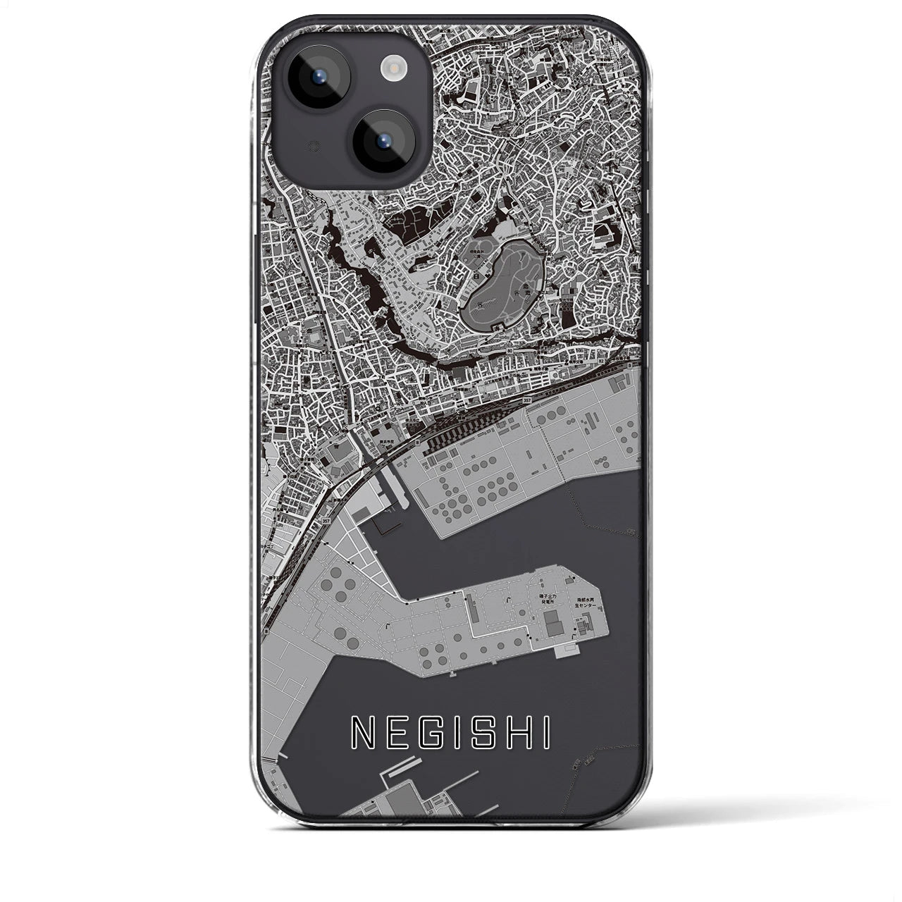 【根岸(神奈川県)】地図柄iPhoneケース(クリアタイプ)