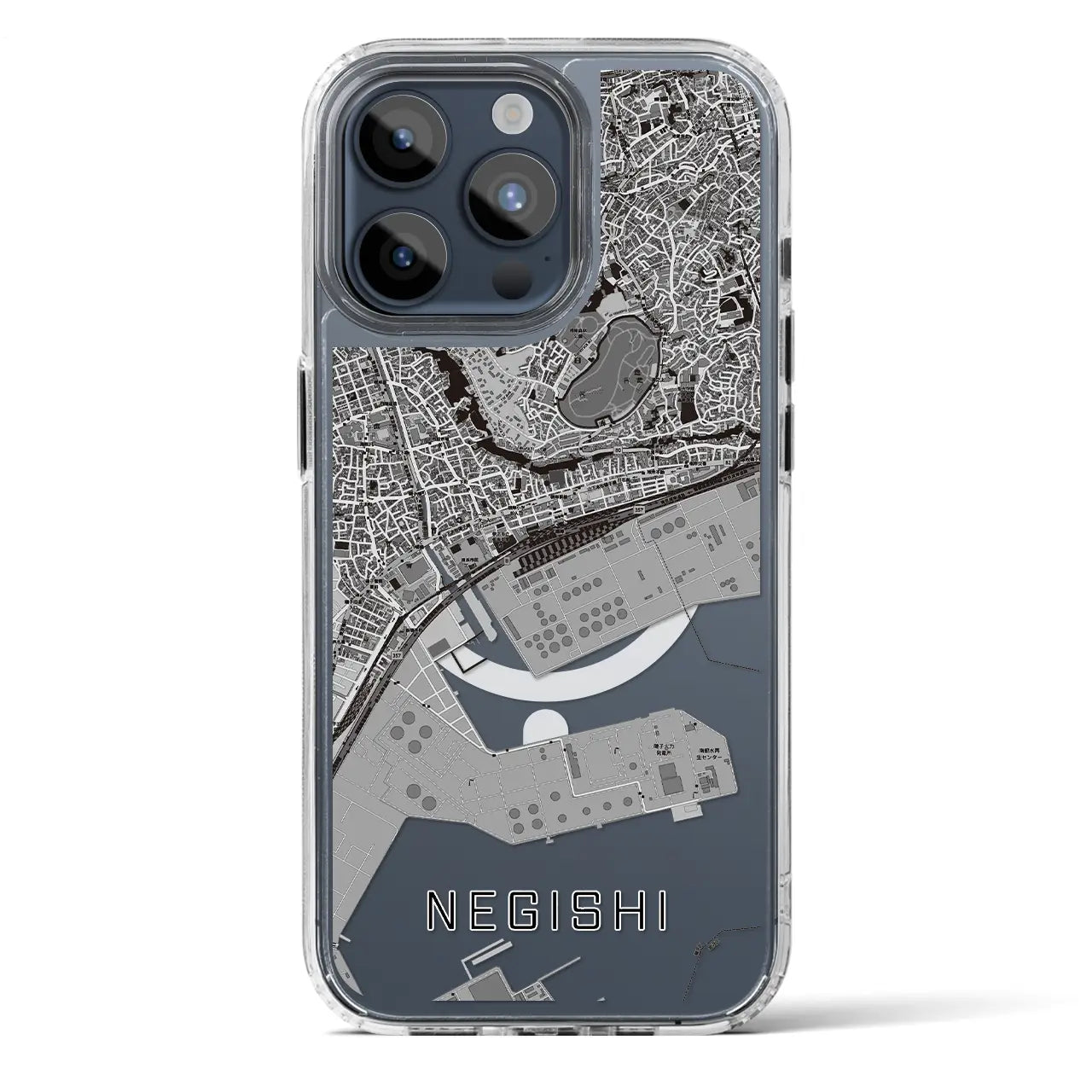 【根岸(神奈川県)】地図柄iPhoneケース(MagSafeタイプ)