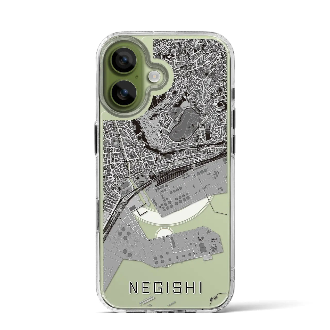 【根岸(神奈川県)】地図柄iPhoneケース(MagSafeタイプ)