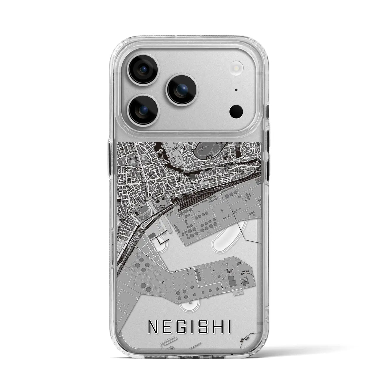 【根岸(神奈川県)】地図柄iPhoneケース(MagSafeタイプ)