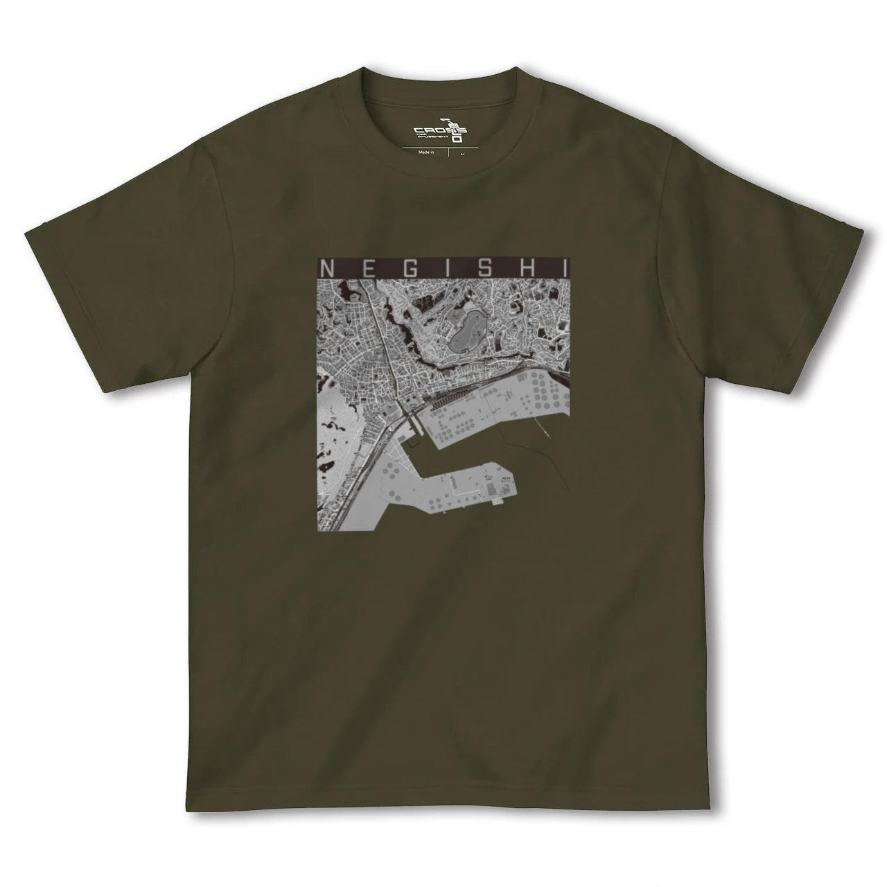 【根岸(神奈川県)】地図柄ヘビーウェイトTシャツ