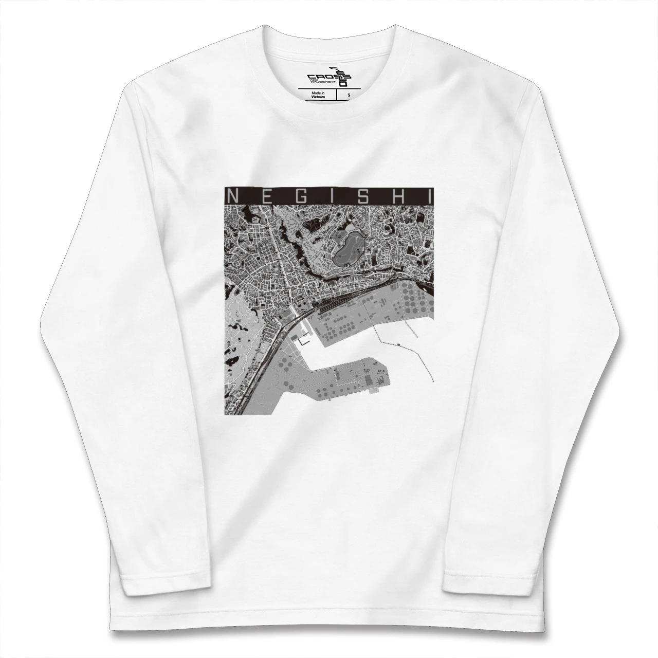 【根岸(神奈川県)】地図柄ロングスリーブTシャツ