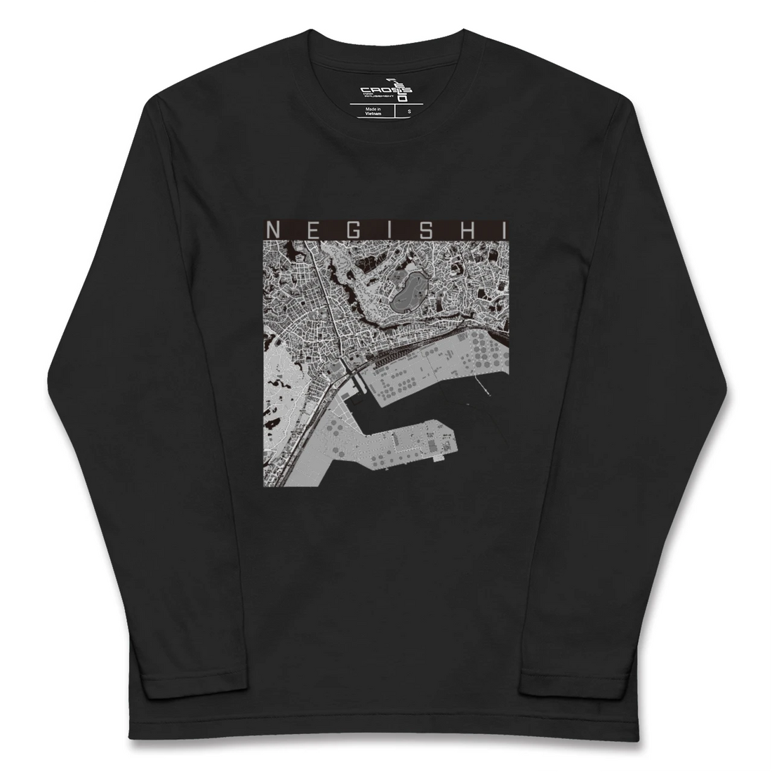 【根岸(神奈川県)】地図柄ロングスリーブTシャツ
