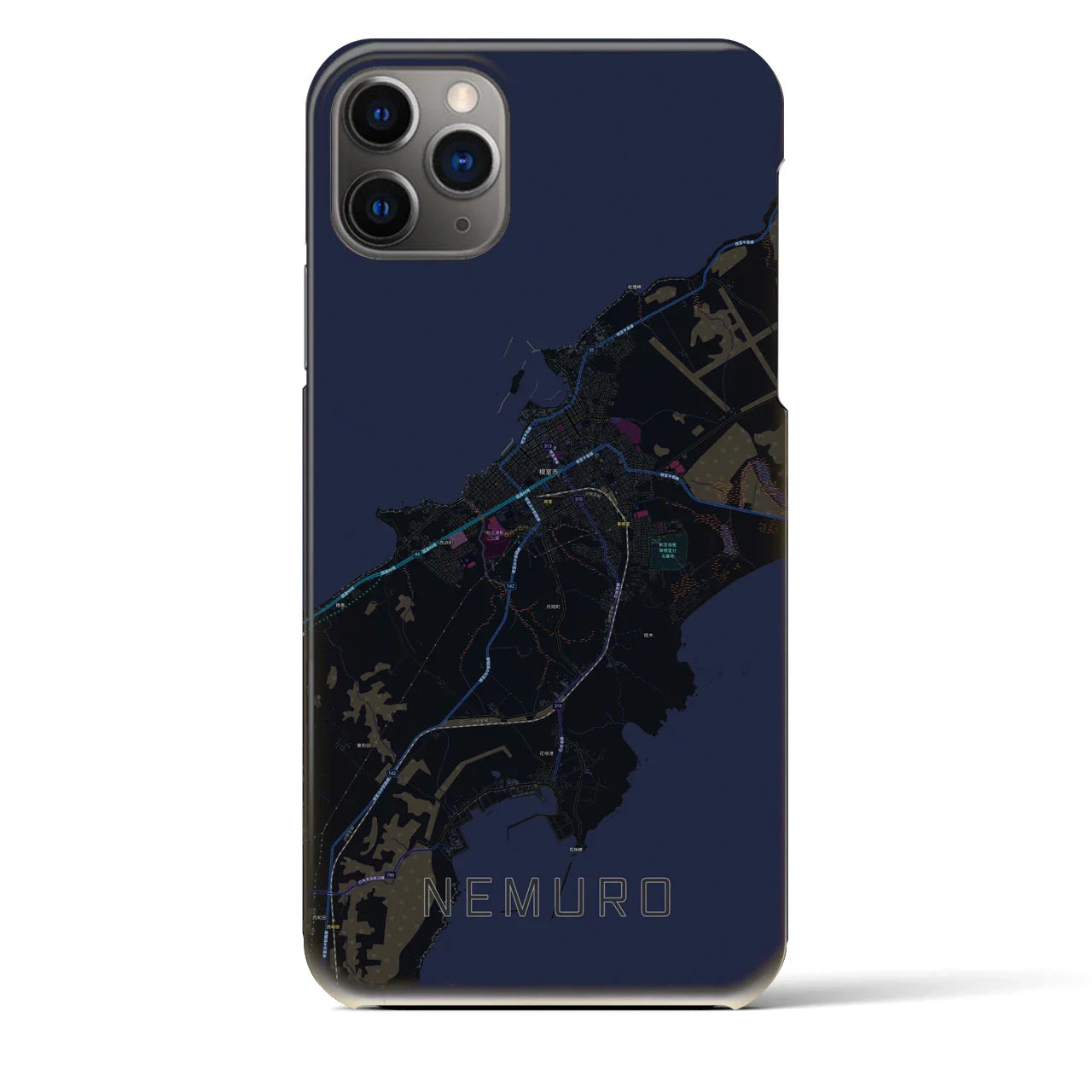 【根室(北海道)】地図柄iPhoneケース(バックカバータイプ)