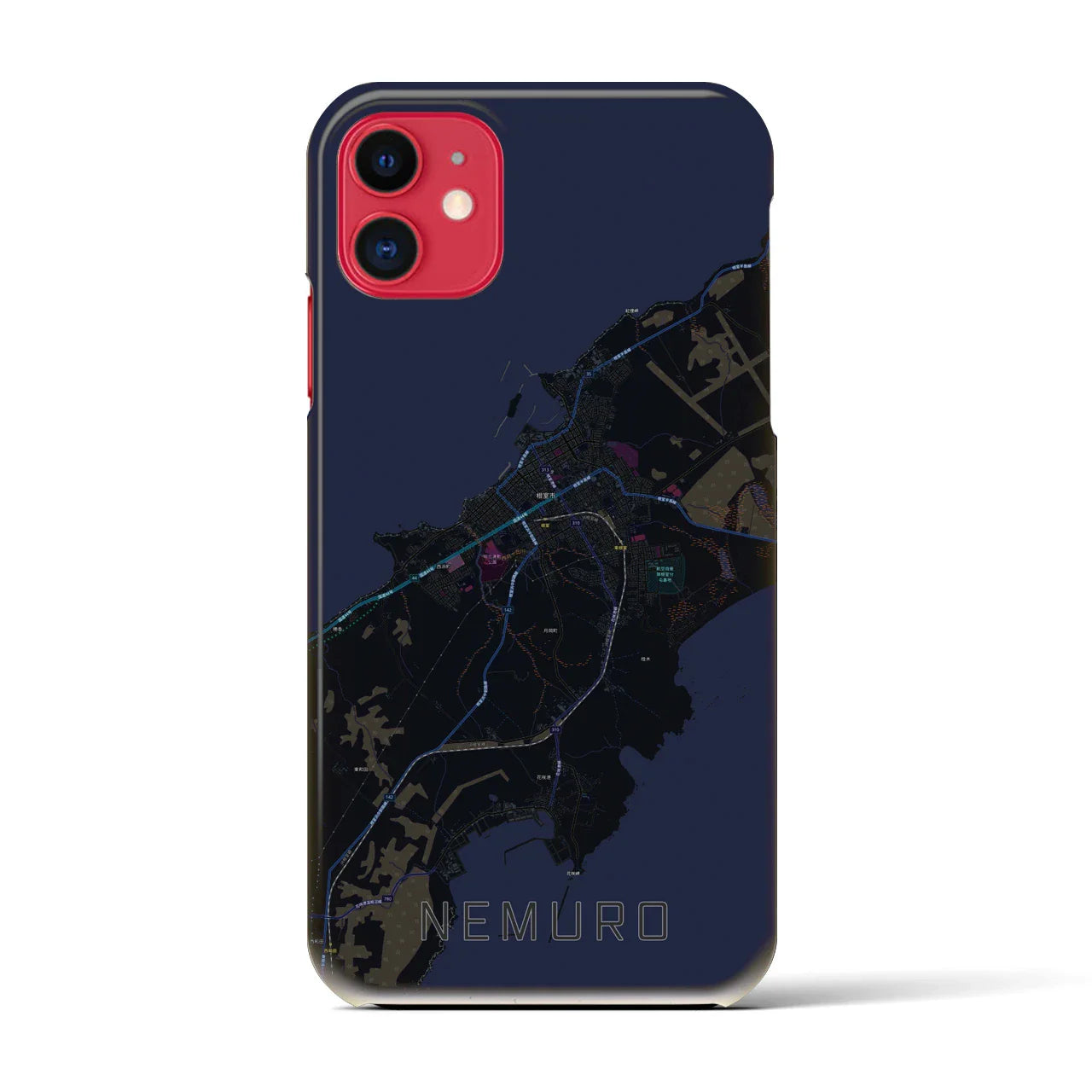 【根室(北海道)】地図柄iPhoneケース(バックカバータイプ)