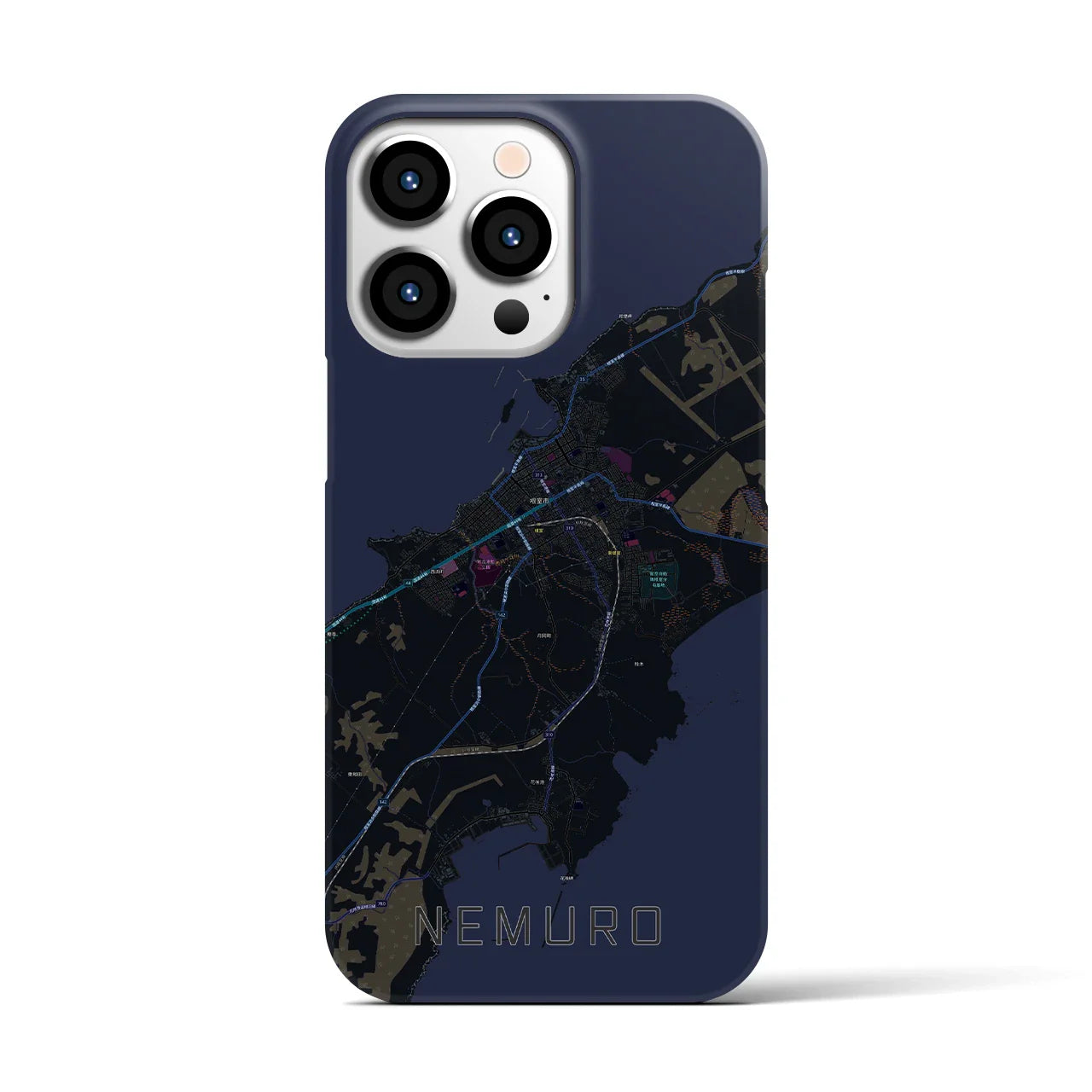 【根室(北海道)】地図柄iPhoneケース(バックカバータイプ)