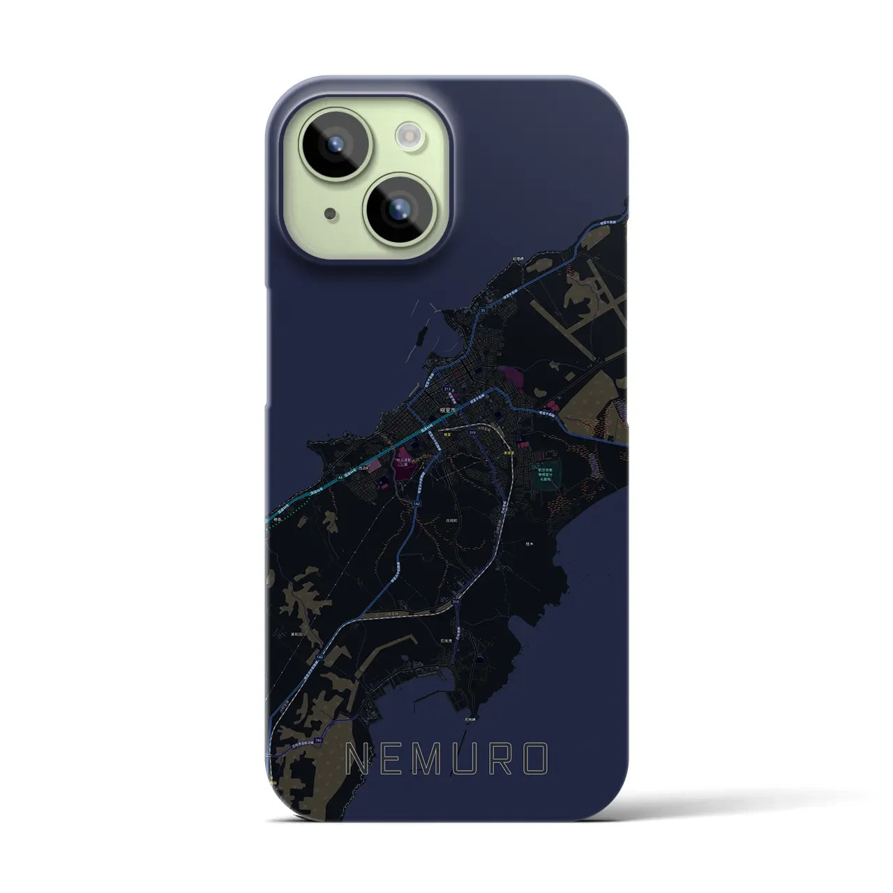 【根室(北海道)】地図柄iPhoneケース(バックカバータイプ)