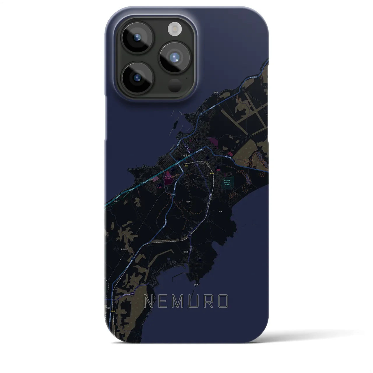 【根室(北海道)】地図柄iPhoneケース(バックカバータイプ)