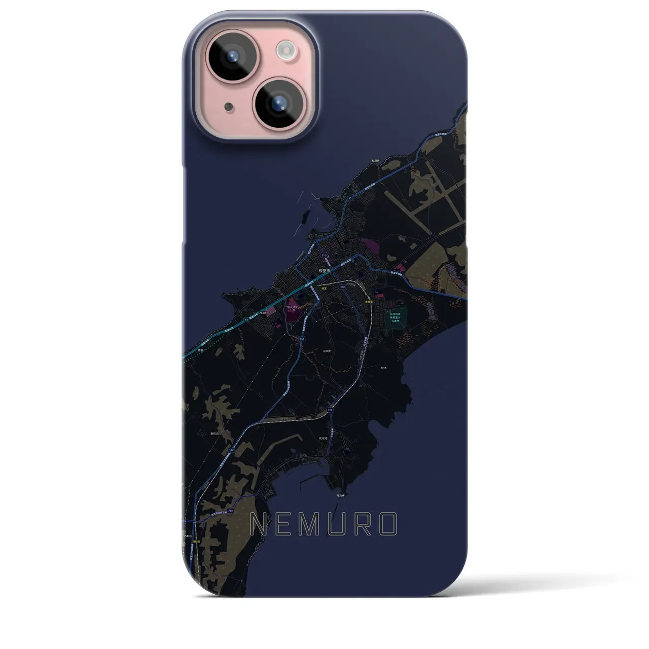 【根室(北海道)】地図柄iPhoneケース(バックカバータイプ)