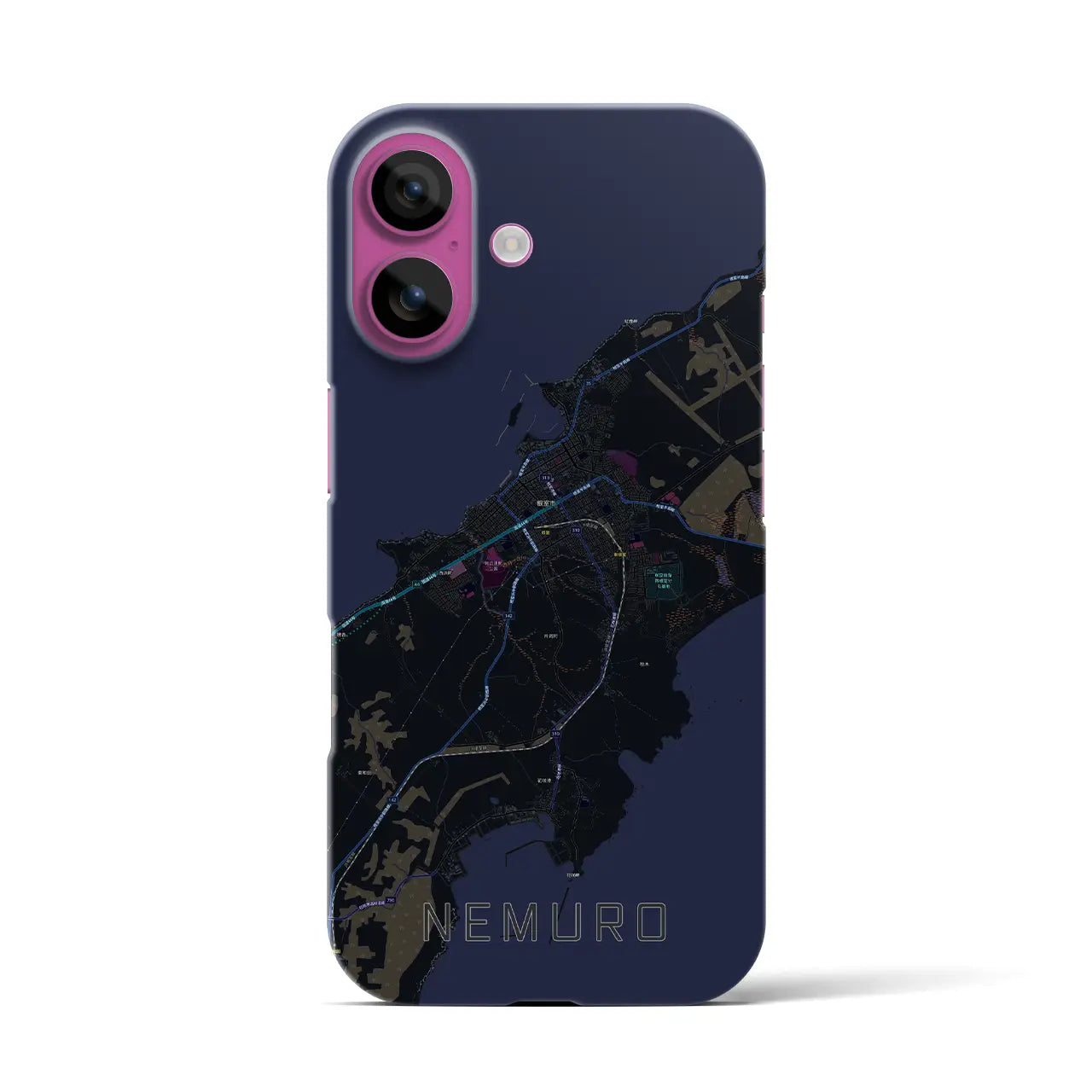 【根室(北海道)】地図柄iPhoneケース(バックカバータイプ)