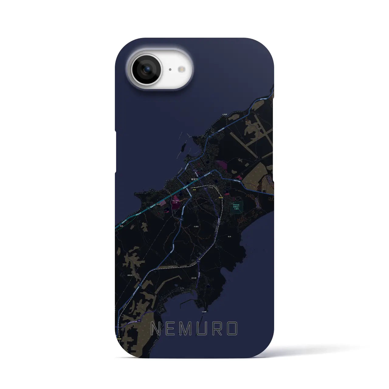 【根室(北海道)】地図柄iPhoneケース(バックカバータイプ)