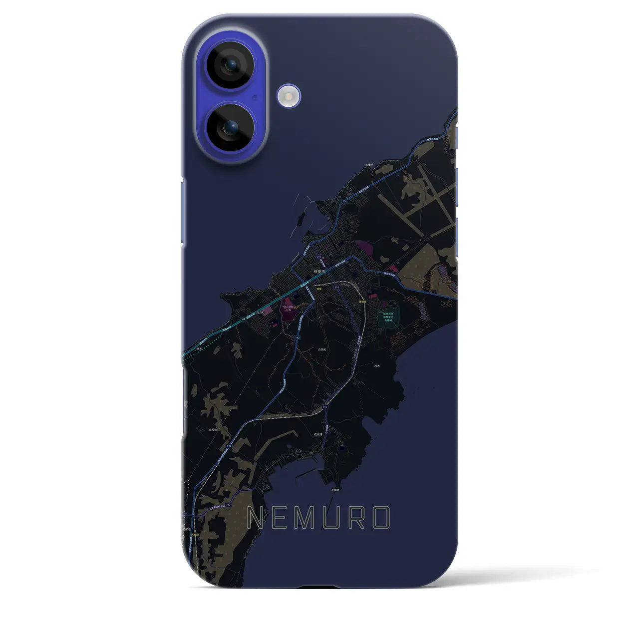 【根室(北海道)】地図柄iPhoneケース(バックカバータイプ)