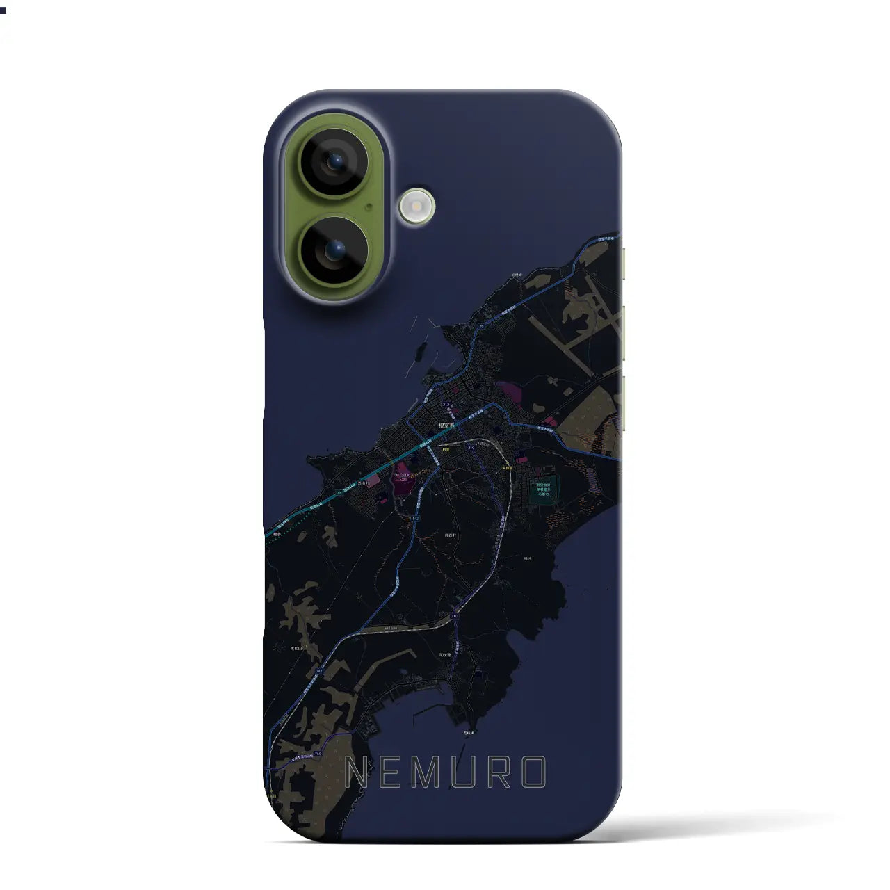 【根室(北海道)】地図柄iPhoneケース(バックカバータイプ)