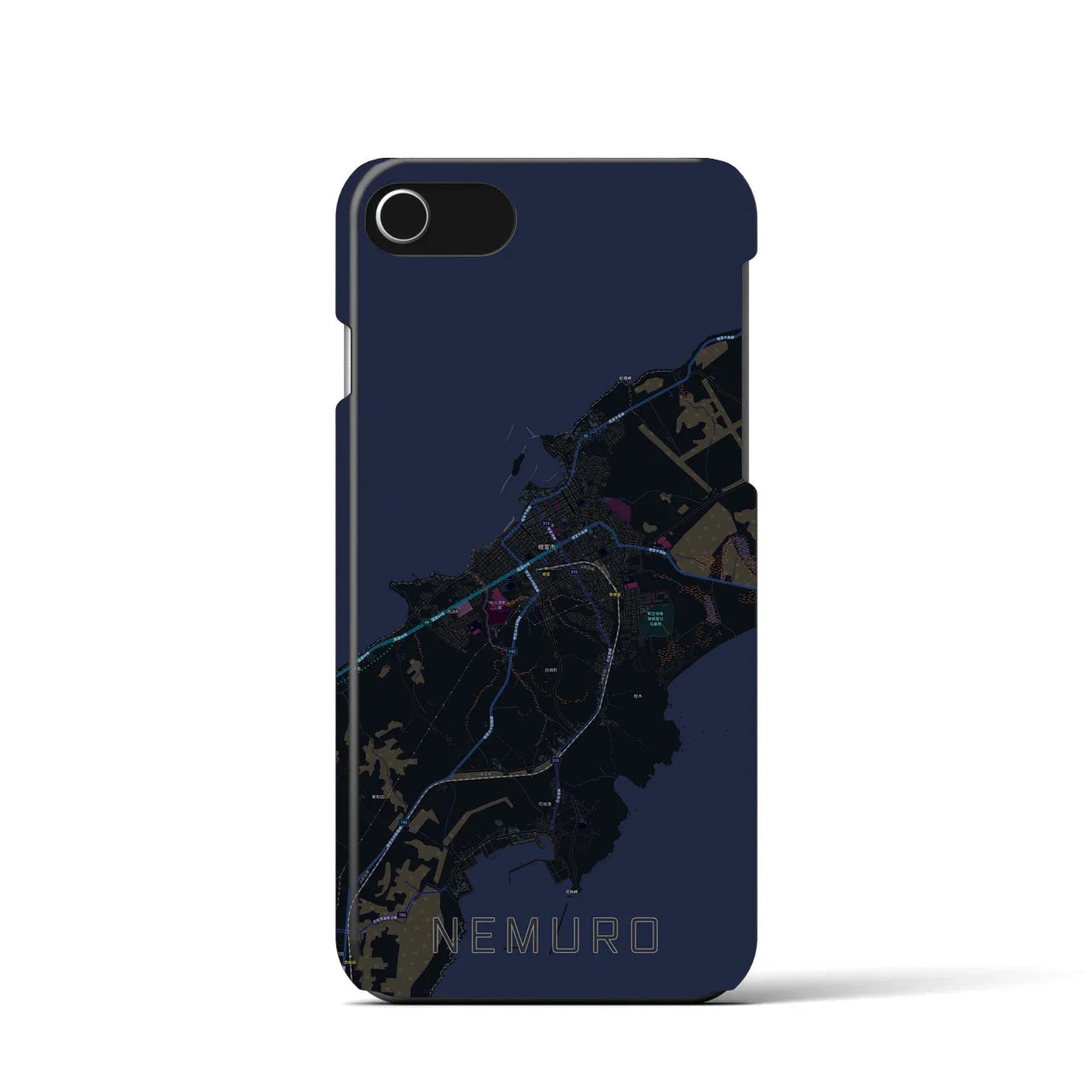 【根室(北海道)】地図柄iPhoneケース(バックカバータイプ)