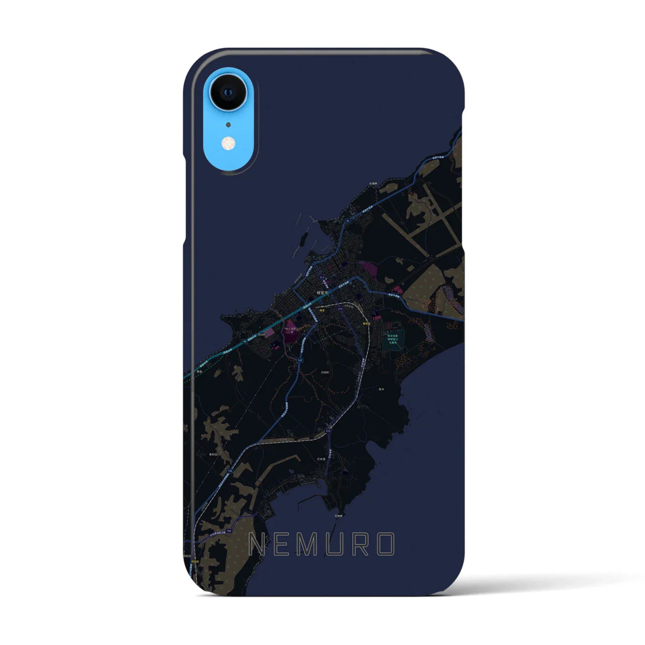 【根室(北海道)】地図柄iPhoneケース(バックカバータイプ)