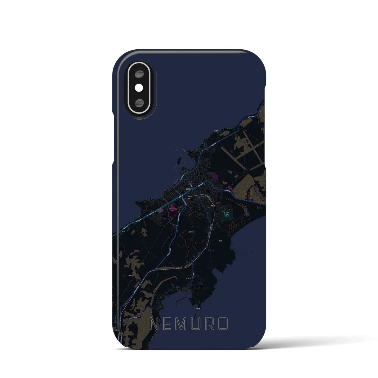 【根室(北海道)】地図柄iPhoneケース(バックカバータイプ)