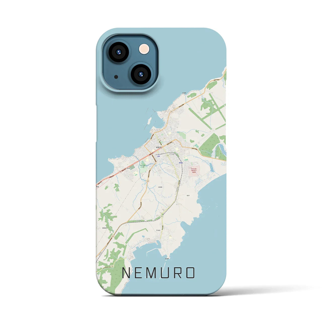 【根室(北海道)】地図柄iPhoneケース(バックカバータイプ)