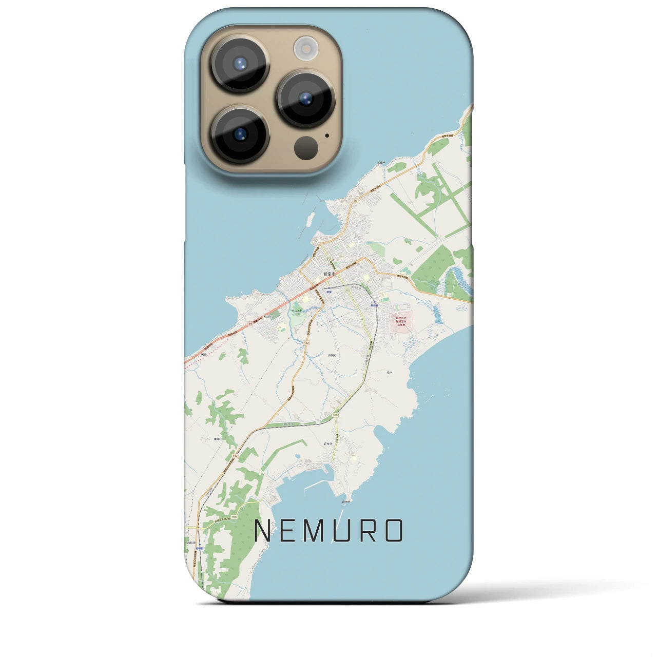 【根室(北海道)】地図柄iPhoneケース(バックカバータイプ)