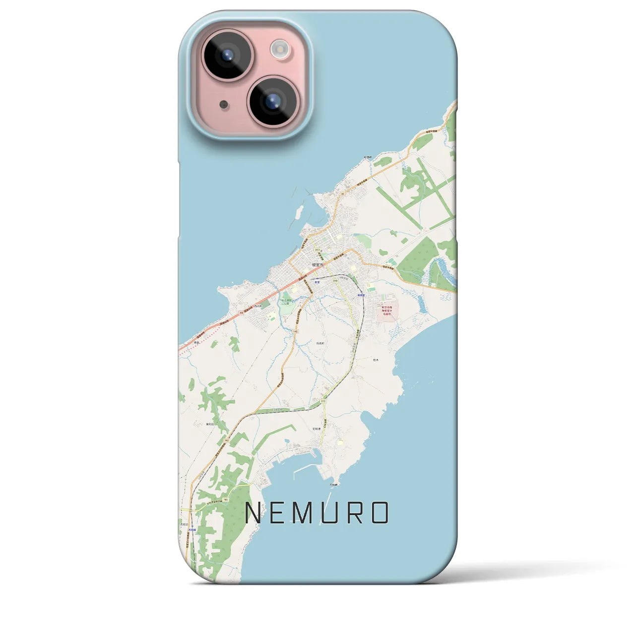 【根室(北海道)】地図柄iPhoneケース(バックカバータイプ)