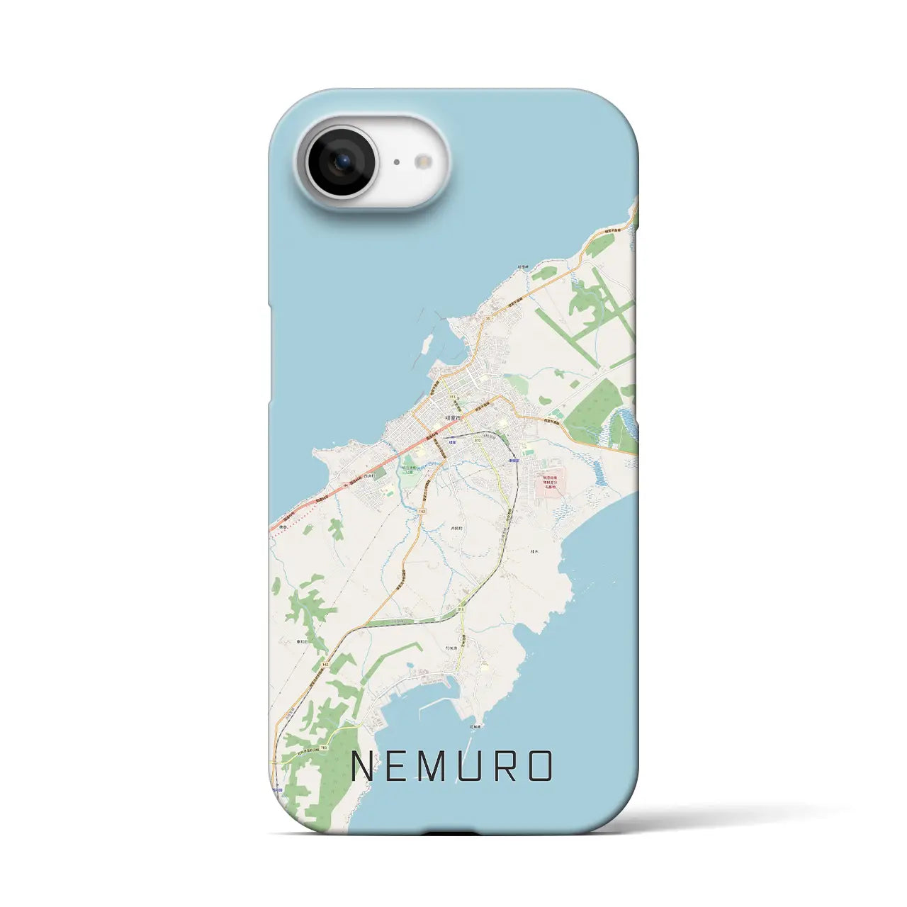 【根室(北海道)】地図柄iPhoneケース(バックカバータイプ)