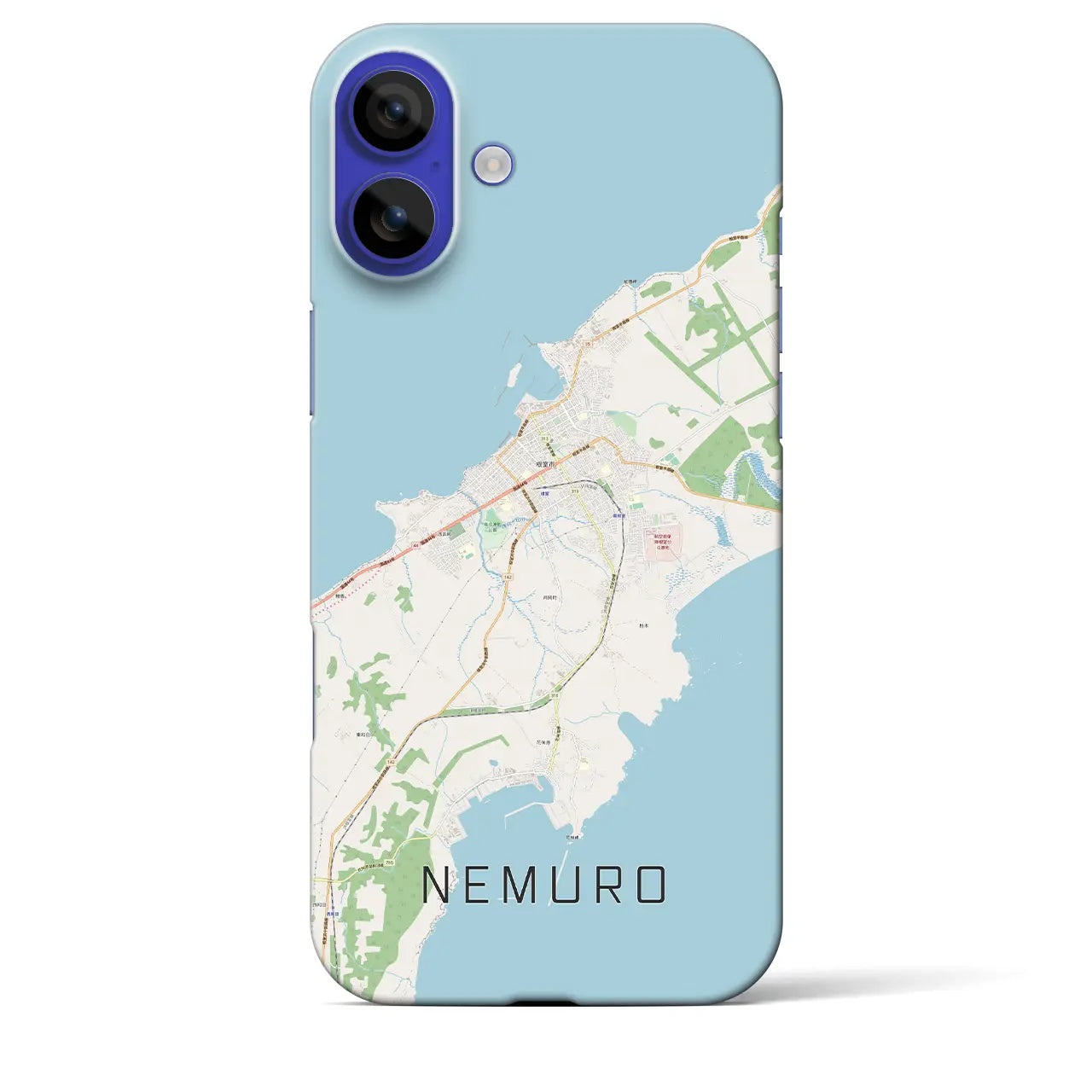 【根室(北海道)】地図柄iPhoneケース(バックカバータイプ)ナチュラル・iPhone 16 Pro Max 用