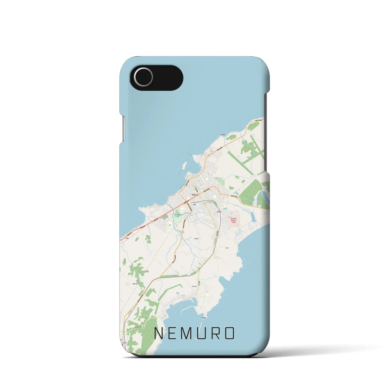 【根室(北海道)】地図柄iPhoneケース(バックカバータイプ)