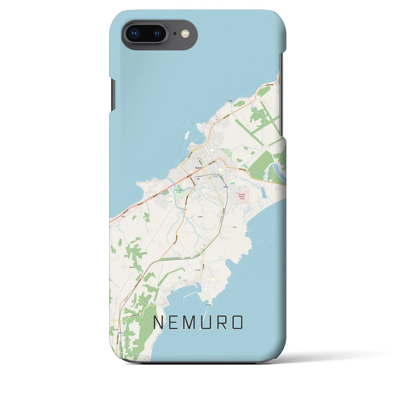 【根室(北海道)】地図柄iPhoneケース(バックカバータイプ)