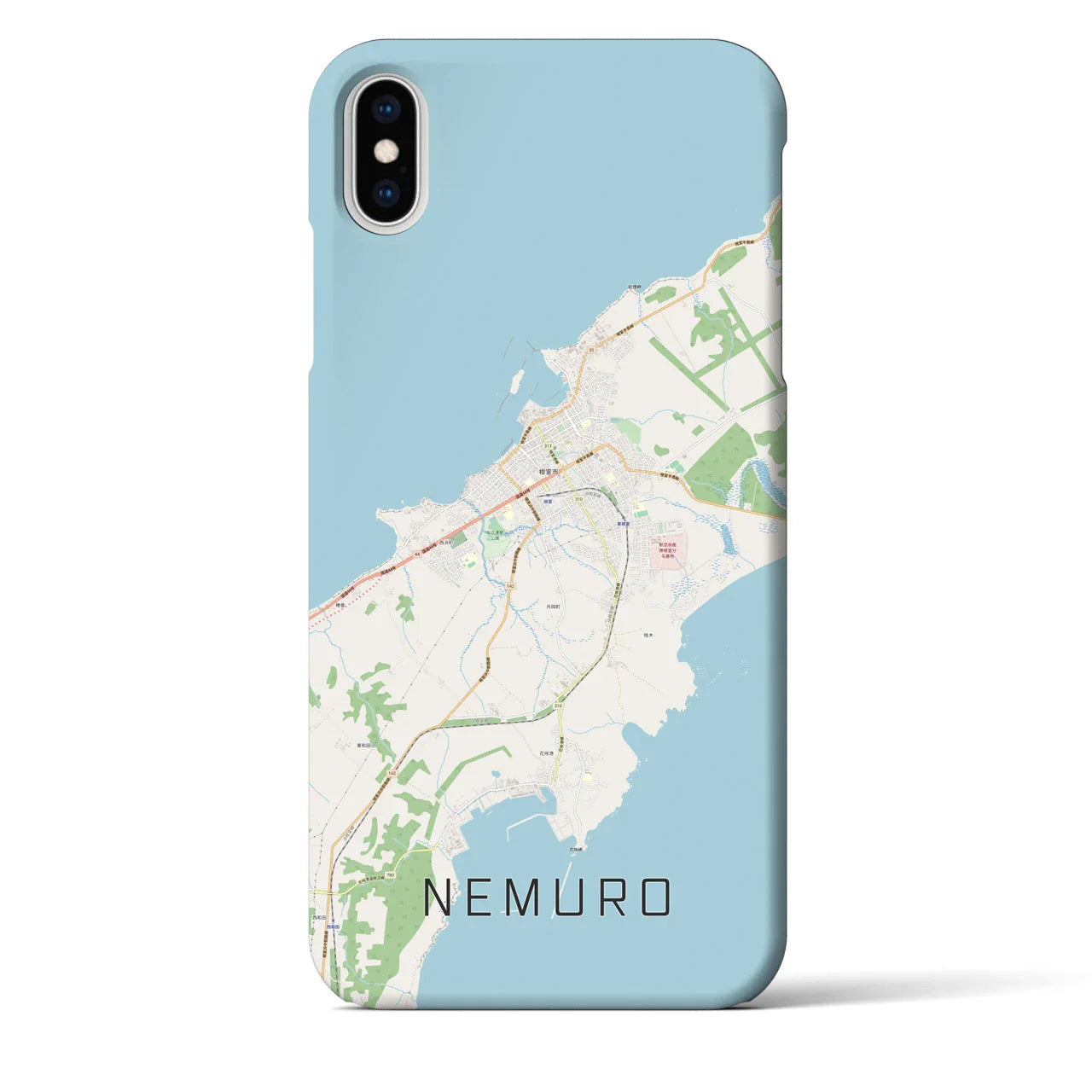 【根室(北海道)】地図柄iPhoneケース(バックカバータイプ)