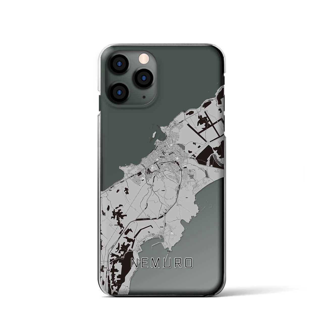 【根室(北海道)】地図柄iPhoneケース(クリアタイプ)