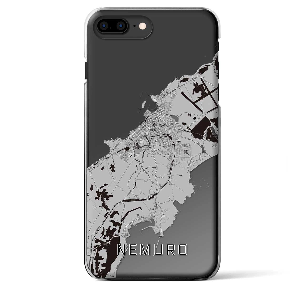 【根室(北海道)】地図柄iPhoneケース(クリアタイプ)
