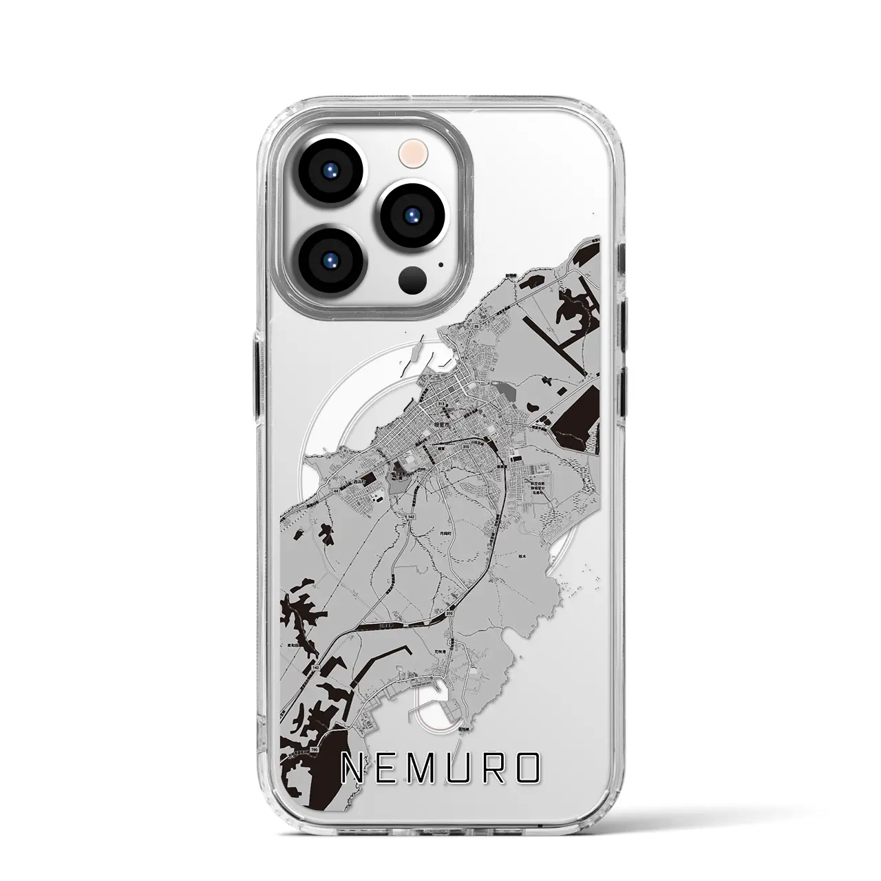 【根室(北海道)】地図柄iPhoneケース(MagSafeタイプ)