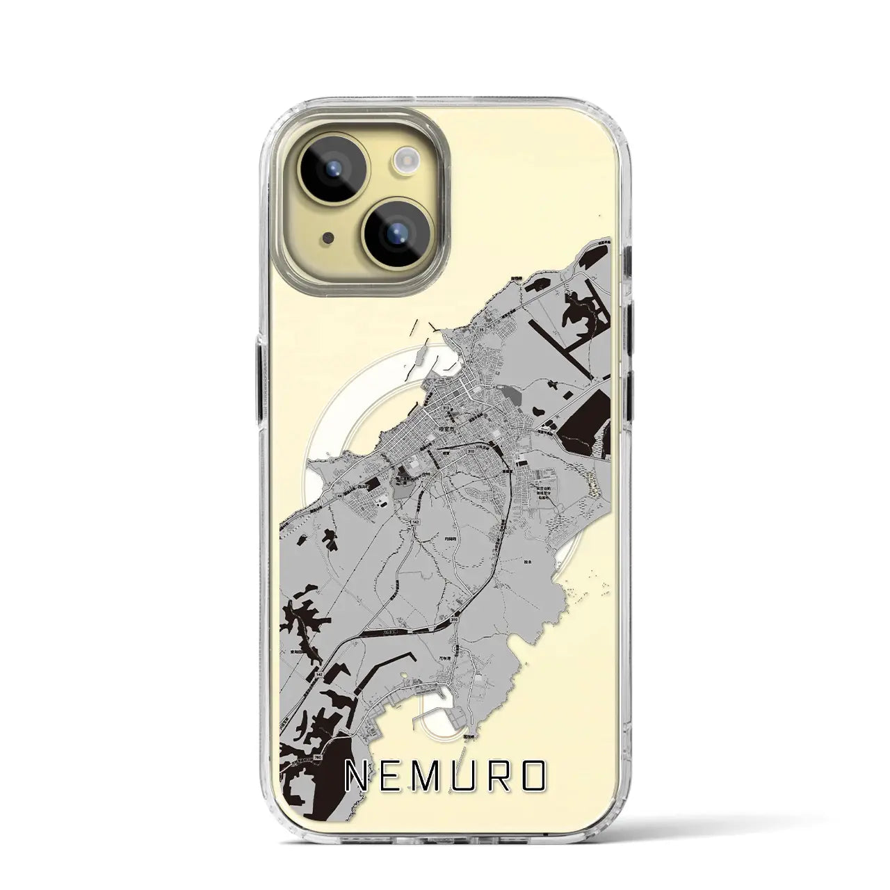 【根室(北海道)】地図柄iPhoneケース(MagSafeタイプ)