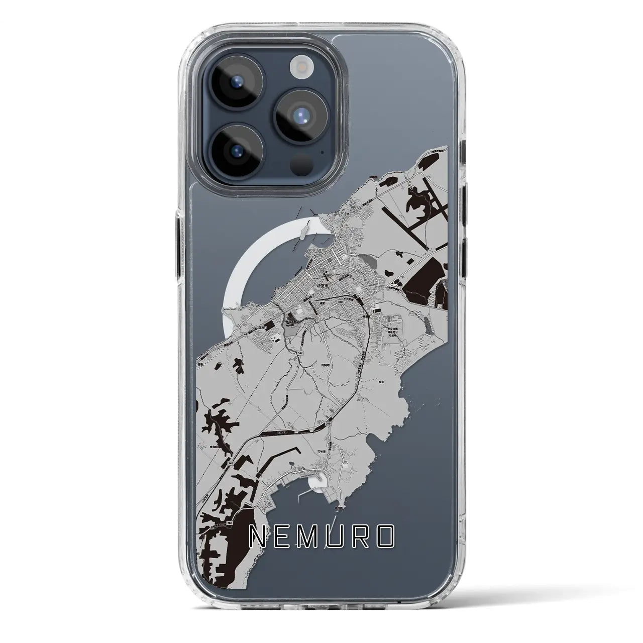 【根室(北海道)】地図柄iPhoneケース(MagSafeタイプ)