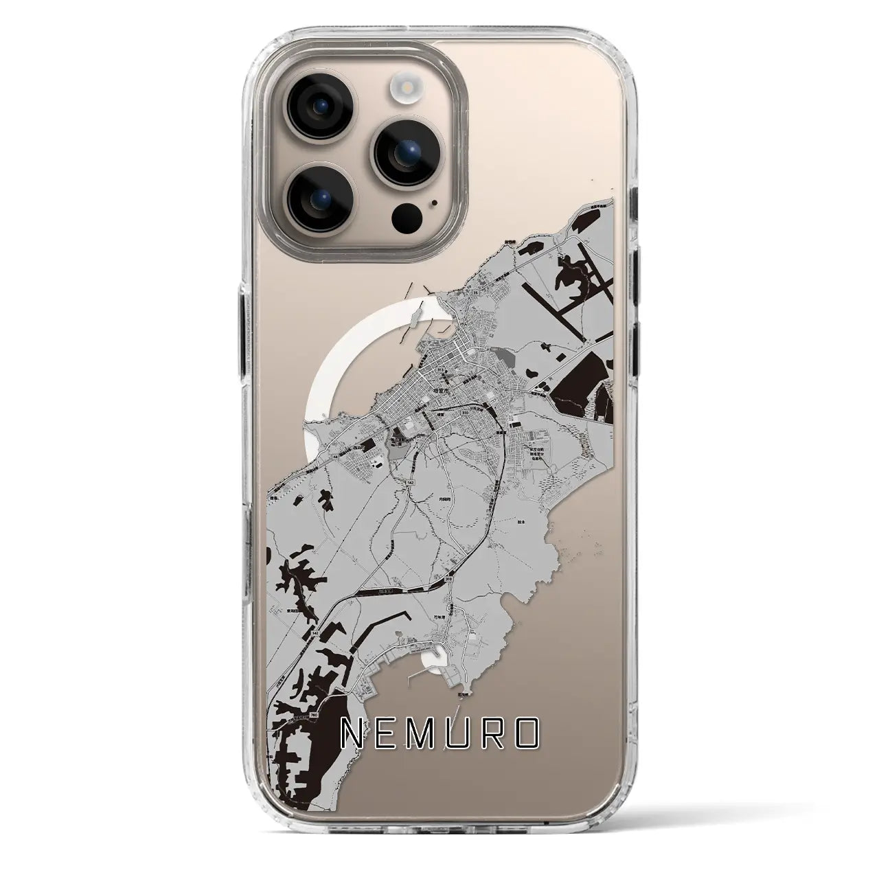 【根室(北海道)】地図柄iPhoneケース(MagSafeタイプ)