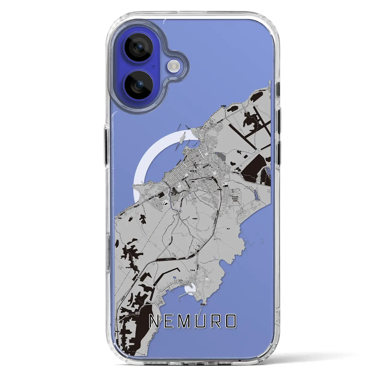 【根室(北海道)】地図柄iPhoneケース(MagSafeタイプ)